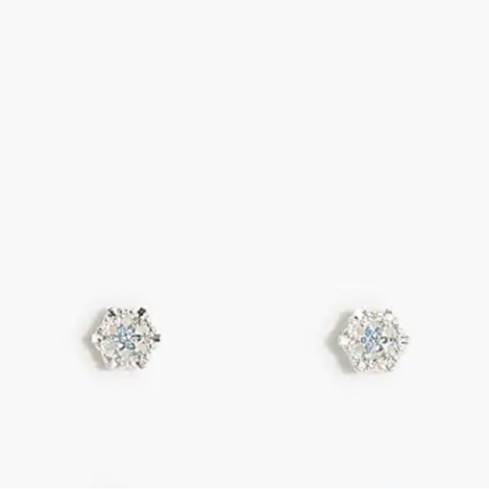 J. Crew Silver Hexagonal Stud Earrings